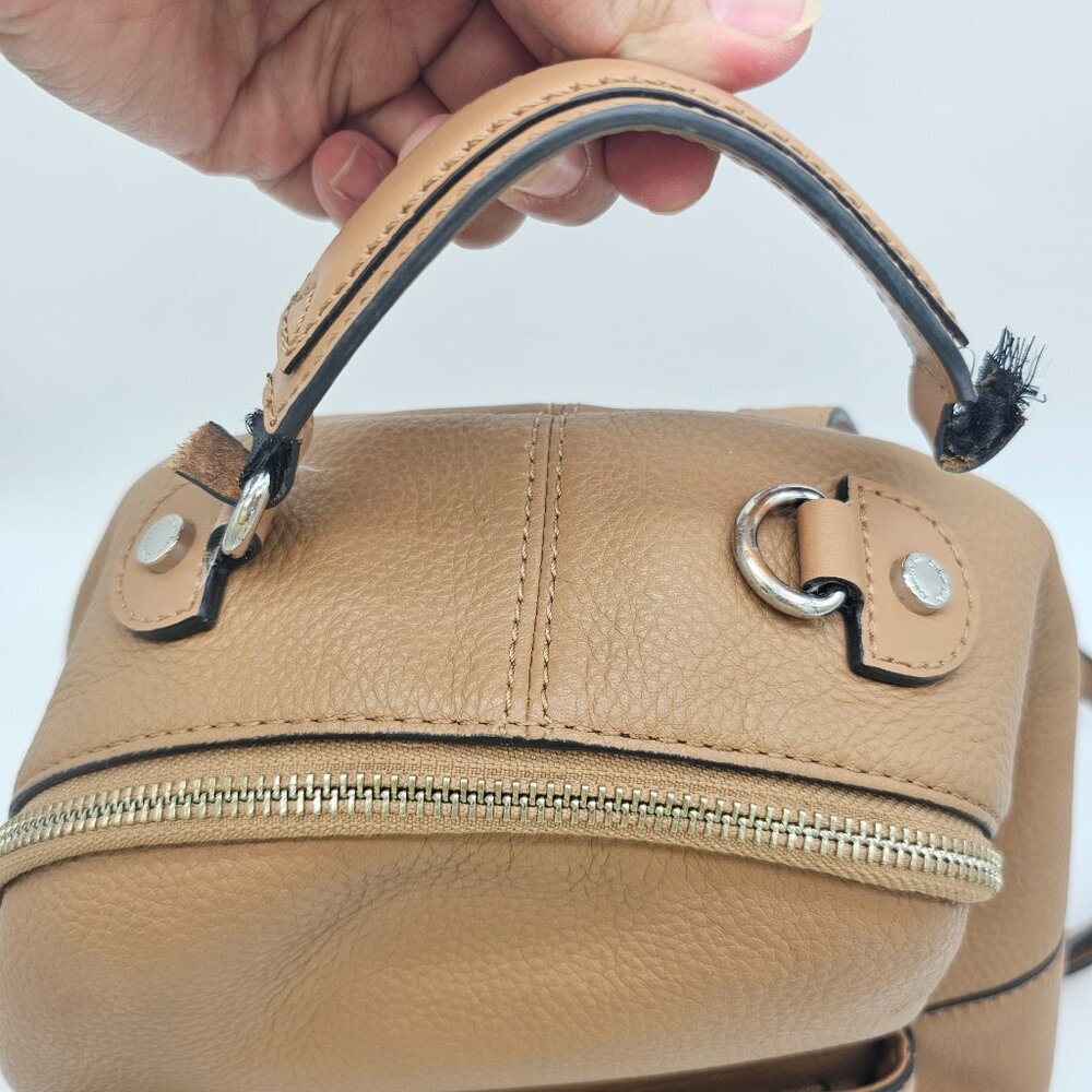 Calvin Klein Pebble Leather Small Backpack Tan – Repair Needed - Picture 7 of 16